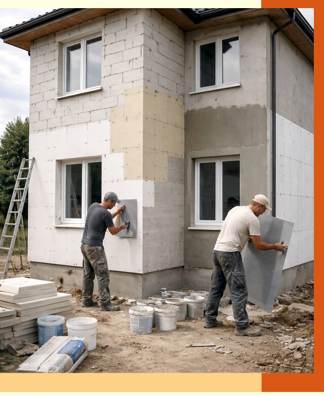 Утепление дома из газобетона в Заинске от 4271 руб./м² — заказать у ТепломастерЗнс