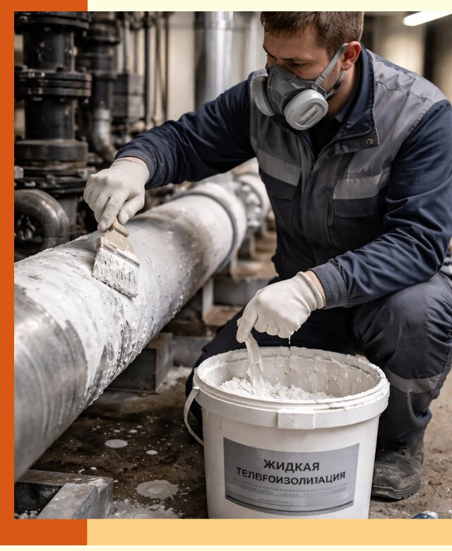 Утепление оборудования жидкой теплоизоляцией в Заинске
